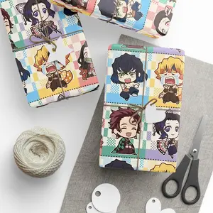 Anime Xmas Gift Wrap Paper – Kimetsu no Yaiba Wrapping Sheets for Fans