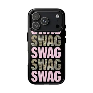 For IPhone 17 Case, Pink Camo Swag Design, Y2K Aesthetic, Trendy Protective Cover for IPhone 16 15 14 13 12 11 Pro Max Plus