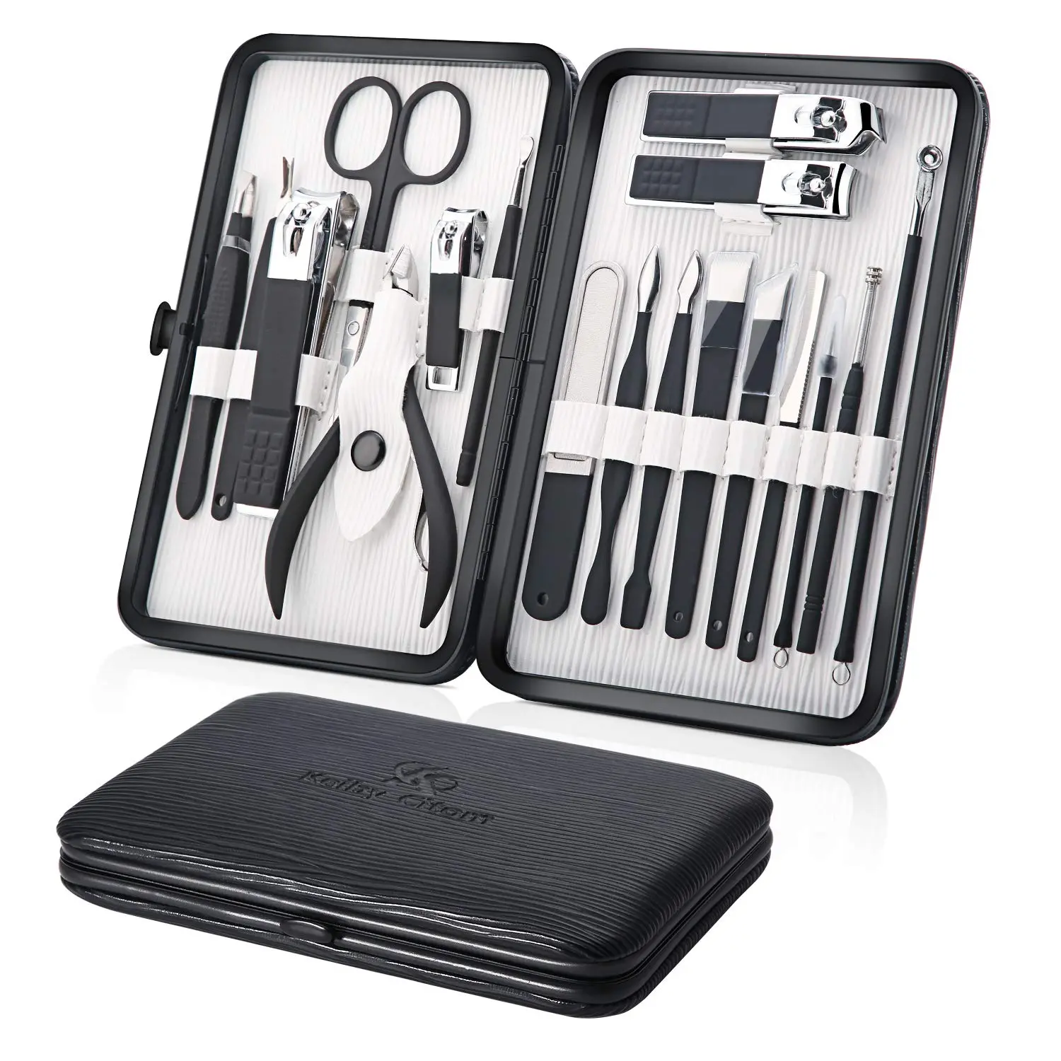 Portable Nail Clipper Set Winter Gifts Large Capacity Stainless Steel Nail Clipper Kit Professional Manicure Pedicure Tool Set Nail Art Set for Home Travel Summer Gift Beauty Products Nippers