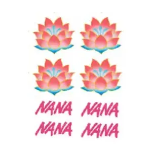 NANA Anime Themed Tattoo Stickers 3Pcs, Retro Punk Rose Cross Motif, Stylish Body Art
