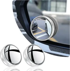 Suction Cup Car Convex Blind Spot Mirror for Car, Side Mirror Blindspot, 360 Degree Rotation Reversing Auxiliary Blind Spot Mirrors - Suction Cup Design
