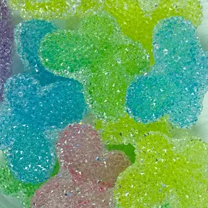 Sugar butterfly bead,  mix 4 pcs