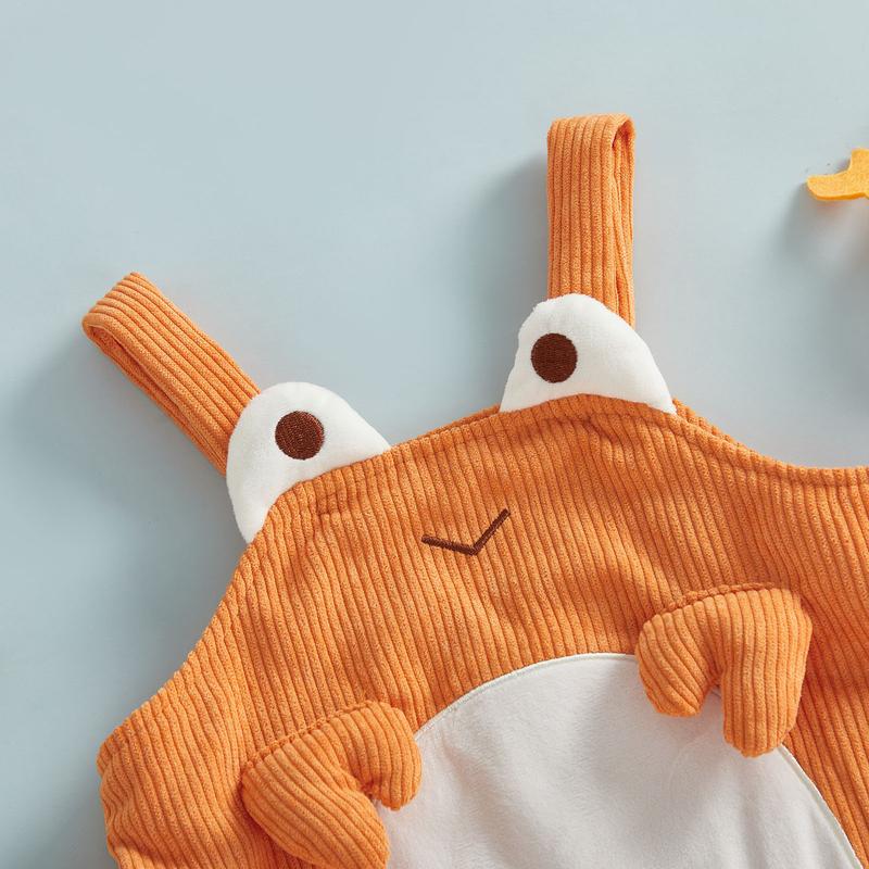 Baby Lobster Costume Corduroy Sleeveless Crab Overall Romper Halloween Cosplay Jumpsuit for Party Stage