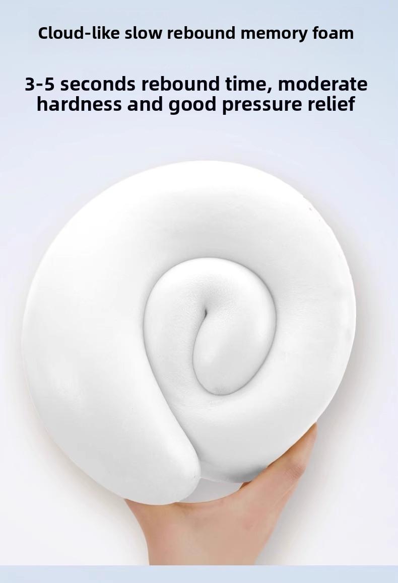 Memory Foam U-Shaped Neck Support Pillow for Travel Airplane Use Car Work Outdoor Naps Office Work with Organiser