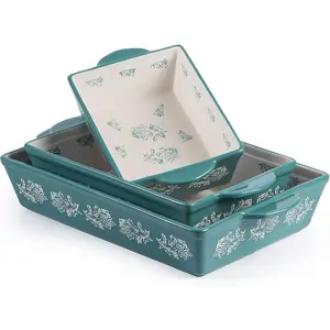 Baking Dish Ceramic Lasagna Pan Casserole Dish 3- Bakeware Sets Baking Dishes Baking Set Baking Dish Set