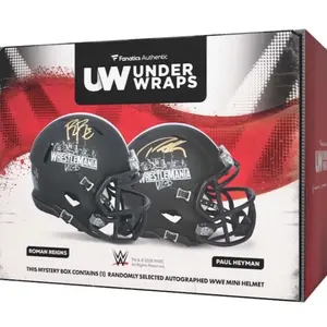 (1) 2026  WWE Under Wraps AUTOGRAPHED MINI SIZE HELMET Mystery Box