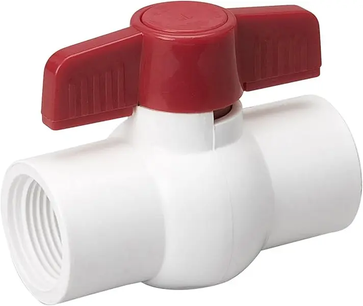 Mueller 107-133 Threaded 150-PSI PVC Ball Valve, 1/2-Inch