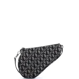 Pre-owned Denim Shoulder Bags Christian Dior Vintage Saddle Bag Diorissimo Mini by Rebag