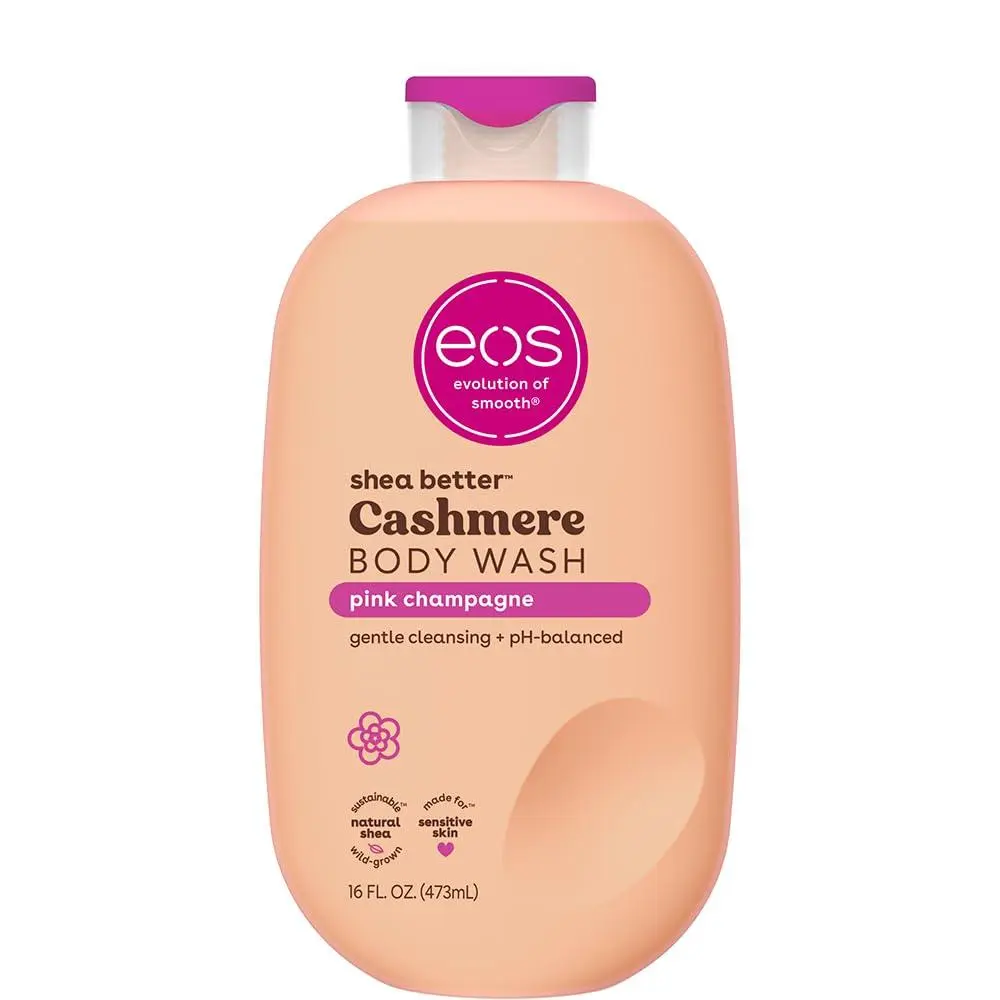 Eos Shea Better Cashmere Body Wash, Pink Champagne, Moisturizing and Nourishing, Ph Balanced Creamy Gel Formula, Paraben & Phthalate Free, Sensitive Skin,16 Fl Oz eos Body Care Hydrating