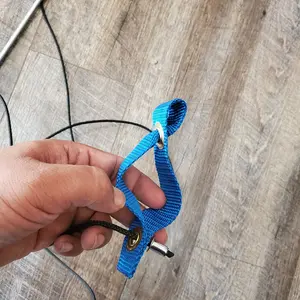 Doubled Nylon Hitch on Nylon Cord with Metal Swivel & Stakes ~8' for GAMEBIRD GAME FOWL ROOSTERS Secure Attachment Flexibility Stability