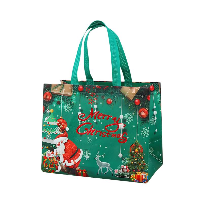 16PCS Christmas Gift Bags With Assorted Patterns. Reusable Non - Woven, Handle - Equipped. Ideal For New Year & Christmas Decor, Perfect For Holiday Gifting.Box Packs heavy-duty storage tote foldable shopping tote Water-Resistant market trip