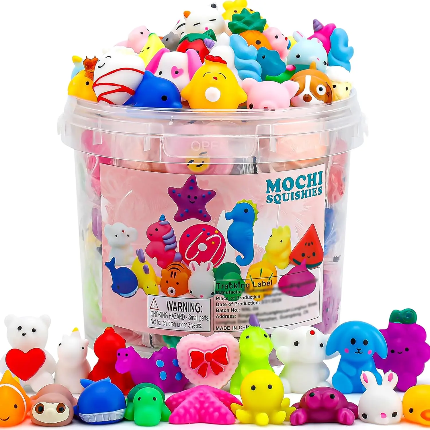 100 Pack Squishy Toys, Party Favors for Kids 4-8-12,Birthday Gifts Treasure Box Classroom Prizes Goodie Bag Stuffers, Mini Squishy Fidget Toys, Carnival Prizes in Bulk