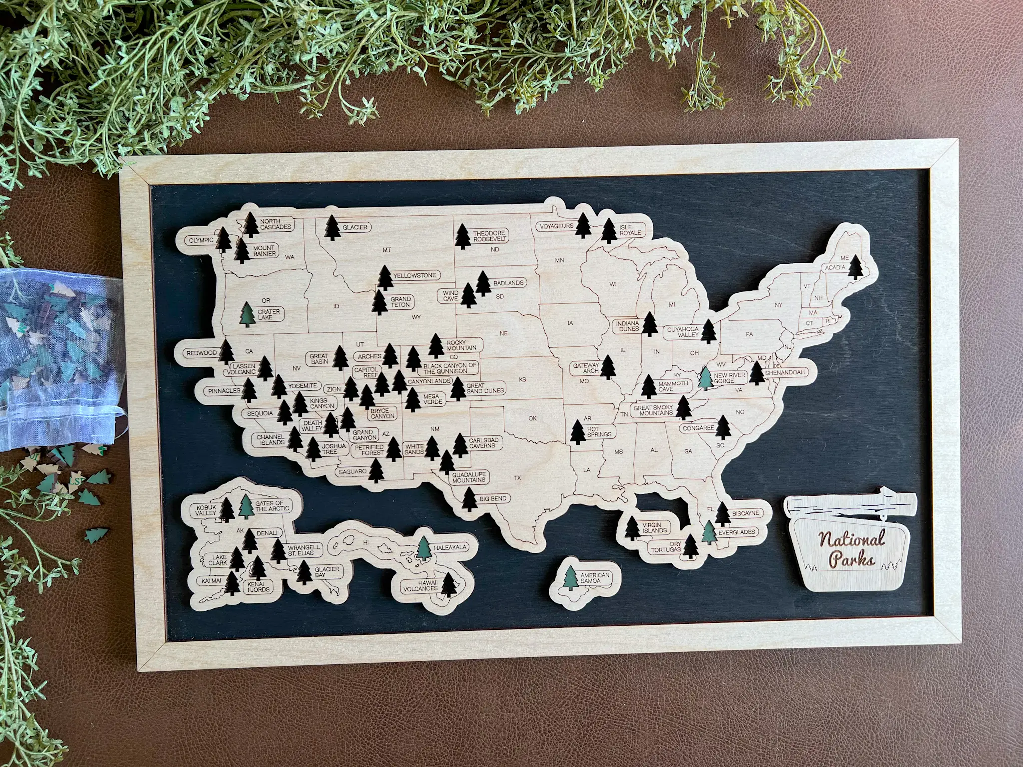 NATIONAL PARK - Bucket List Travel Map, National Parks Gift, Gift for Camper, Travel Map Decor Decoration wall