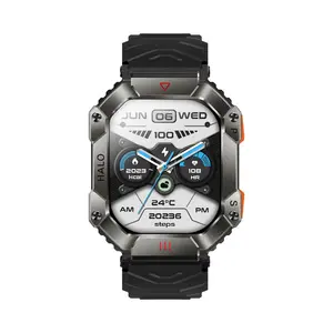 Altitude Pressure Compass Support Smart Watch IP67 Waterproof 2.0Inch Screen 650Mah Battery Real Time Movement Tracking Heart Rate Monitoring Bluetooth Call Blood Oxygen/Blood Pressure/Sleep Monitor Fitness Tracker Sports Watches