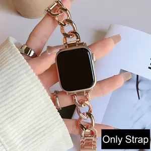 Women's Fashion Metal Smart Watch Band Accessories for Apple Watch Series 11/10/9/8/7/se/6/5/4, Compatible with Iwatch Ultra 49mm 46mm 45mm 44mm 42mm 41mm 40mm
