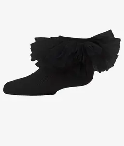 Black  JUMBO FRILLY TUTU ANKLET SOCKS
