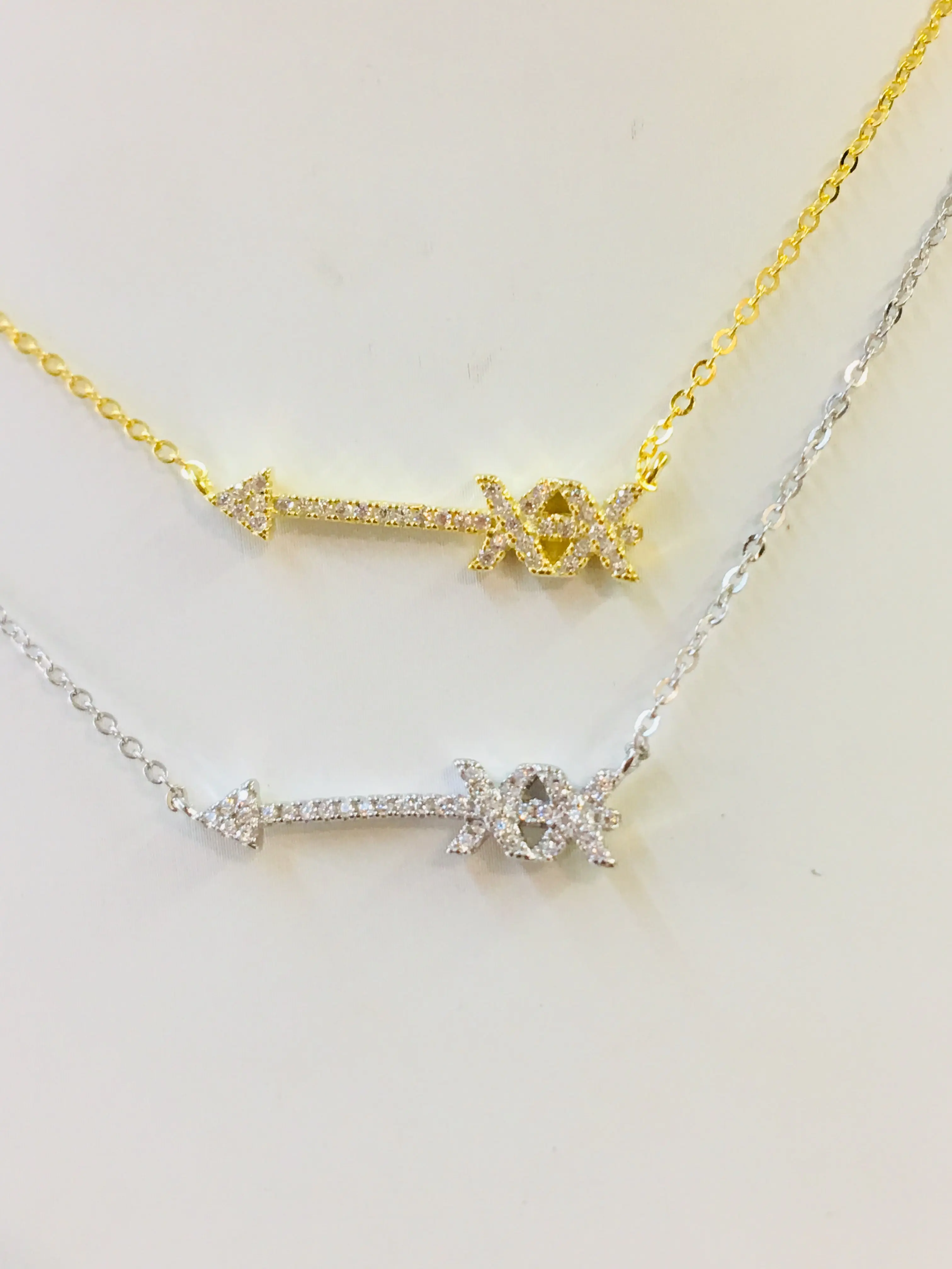.925 Sterling Silver Arrow Necklace