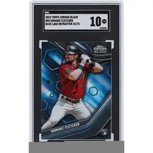 Dominic Fletcher Arizona Diamondbacks 2023 Topps Chrome Black Blue Lava Refractor #82 #22/75 SGC Authenticated 10 Rookie Card