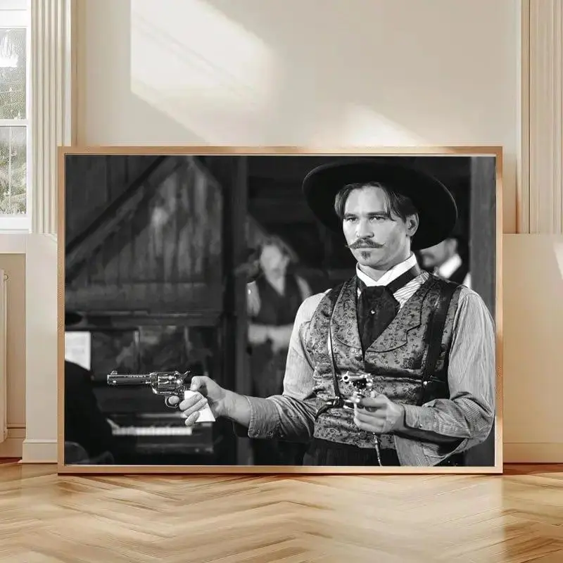 [NO FRAME] Vintage Tombstone Movie Poster, Wyatt Earp, Doc Holliday & Earp Brothers Walking Scene, Classic Western Wall Art, Aesthetic Print