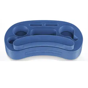 Couch Cup Holder Tray with 6 Storage Slots – Armrest Cushion & Multi-Functional Couch Caddy for Drinks, Snacks, Controller, Remote, Phone – Ideal for Couch, Car, Boat, Bed, and Beach Use.