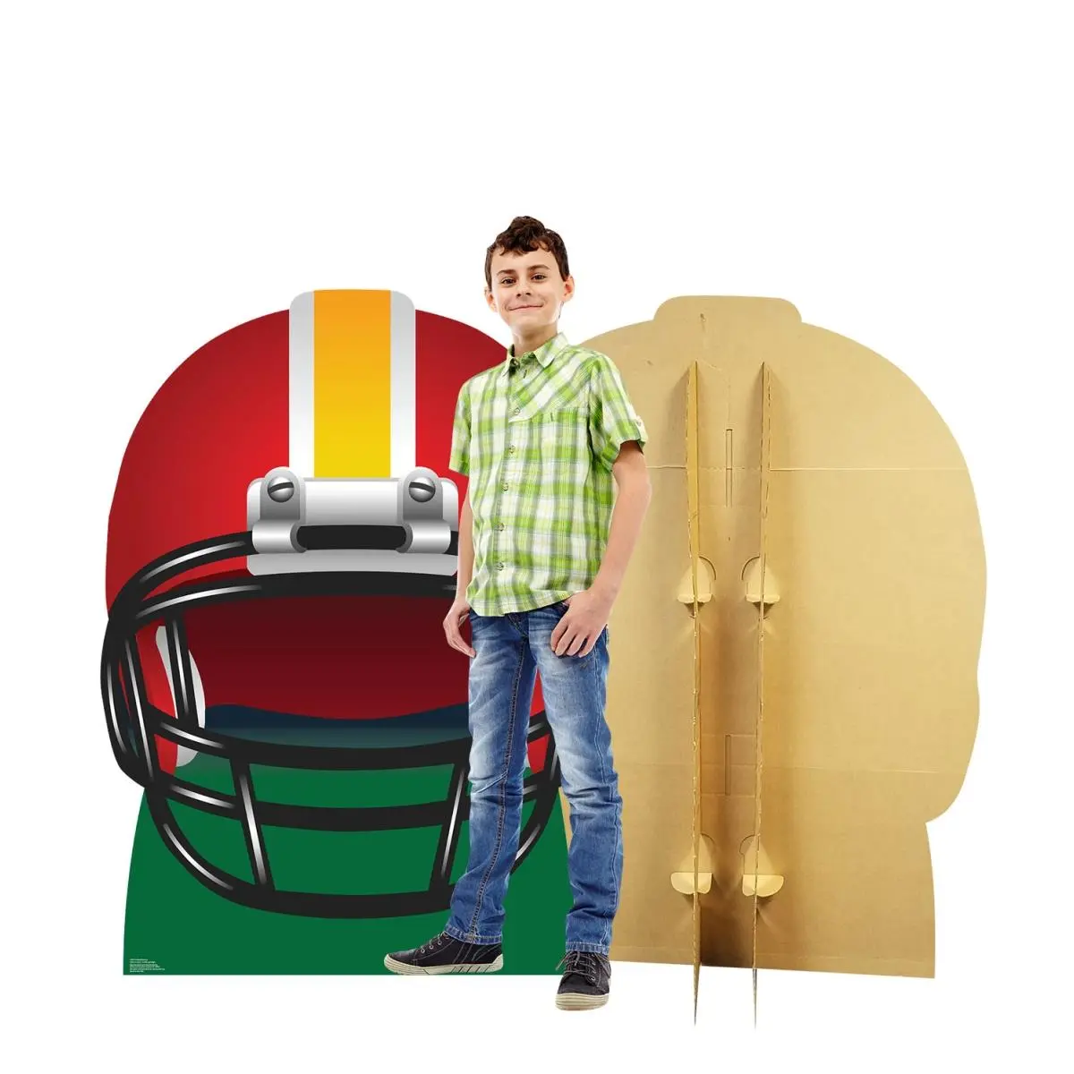 Advanced Graphics 2395 Helmet-Shape Cardboard Cutout, 56x45in Decorative Large Display with Stand, Free-Standing Home Decor for Photo Ops