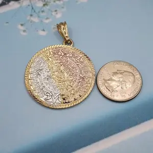 pendant AZTEC CALENDAR Gold-plated three colors