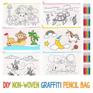 DIY Coloring Pen, Pencil and Marker Box Includes 6 sets of colored pencils + 6 random color pencil cases Adorable & stylish prints Cute & practical, enhances hands on creativity Perfect as a gift for Thanksgiving, and Christmas