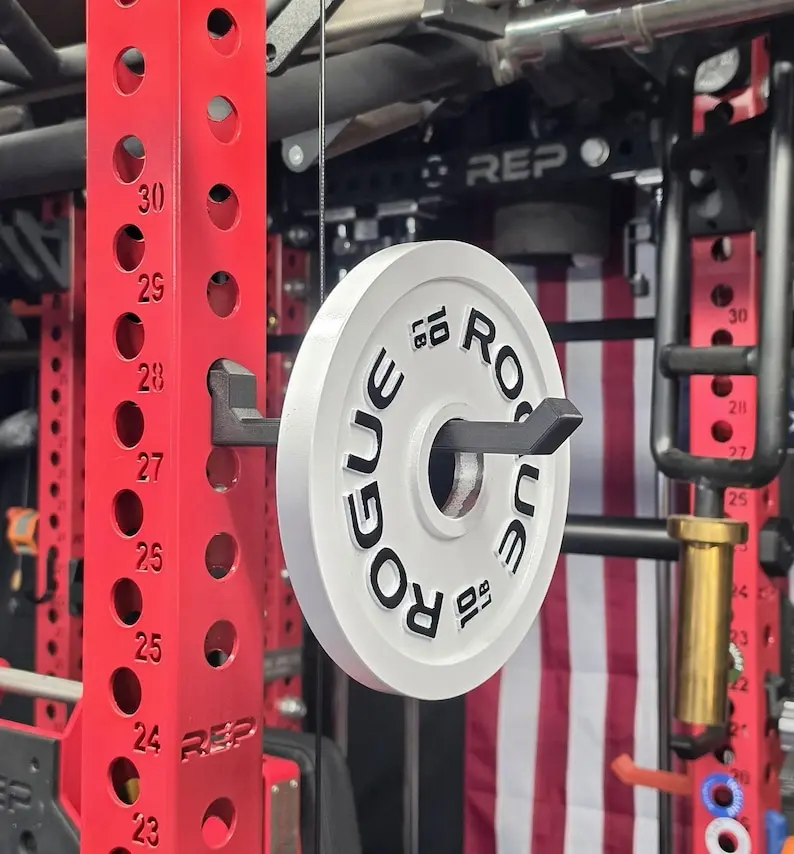 9in Heavy Hook - Gym Storage - Rack Hook - MAGNETIC - Carbon Fiber Infused Composite