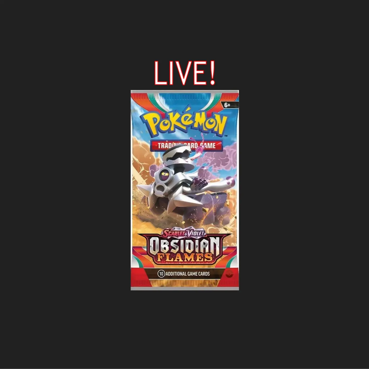 LIVE - Obsidian Flames Booster Pack - Pokemon TCG - TikTok Shop