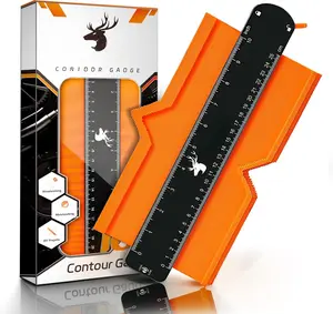 Contour Gauge with Lock (10 Inch), Gifts Ideas for Men Dad Carpenter Handyman, Profile Tool for Tile Flooring, Carpet laying, Woodworking, Measuring Angle/Shape/Outline/Edge