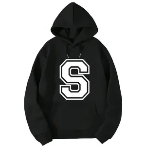 Fashionable Letter S Varsity Hoodie – Long Sleeve Monogram Letter Sweatshirt