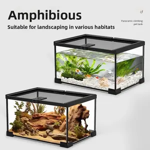 Reptile Glass Terrarium Vivarium Rainforest Tank for Gecko Turtle Spider Large Habitat Pet Lovers Box