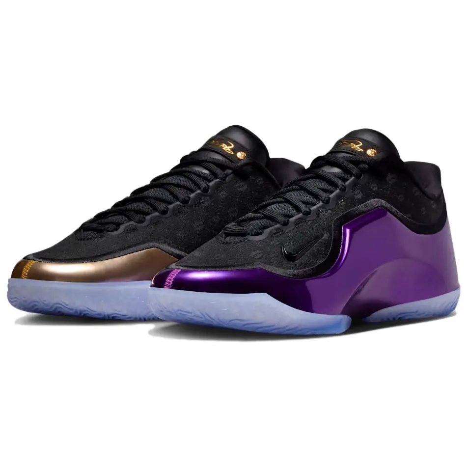 Nike Lebron 23 Basketball Shoes Men's Black Gold Purple Overseas Version IF0694-001
