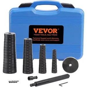 VEVOR 52PCS Custom Bushing Bearing & Seal Driver Set, Transmission Wheel Axle Bearing Race, Seal Driver Installer Remover, 18-65mm & 74mm Metric Discs Bush Removal Puller Bearing Press Tool Kit