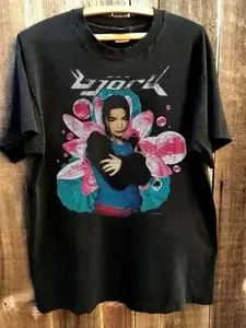 Rare Bjork 90S Retro Style Black T Shirt Vtg Unisex