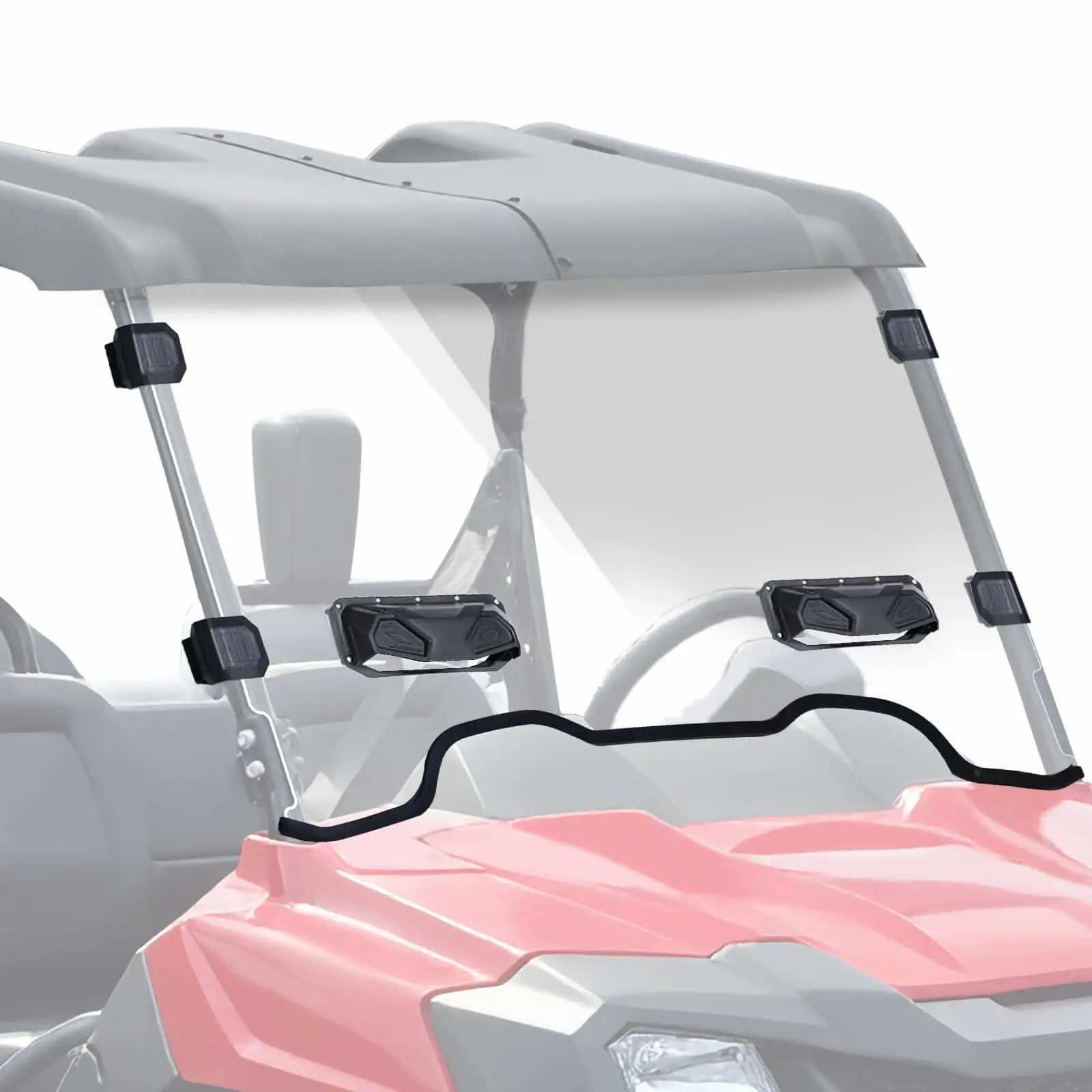 StarknightMT Pioneer 700 700-4 Vented Windshield 2014-2026, Scratch-Resistant Full Front Windshield UV-Resistant Windscreen Pioneer Accessories