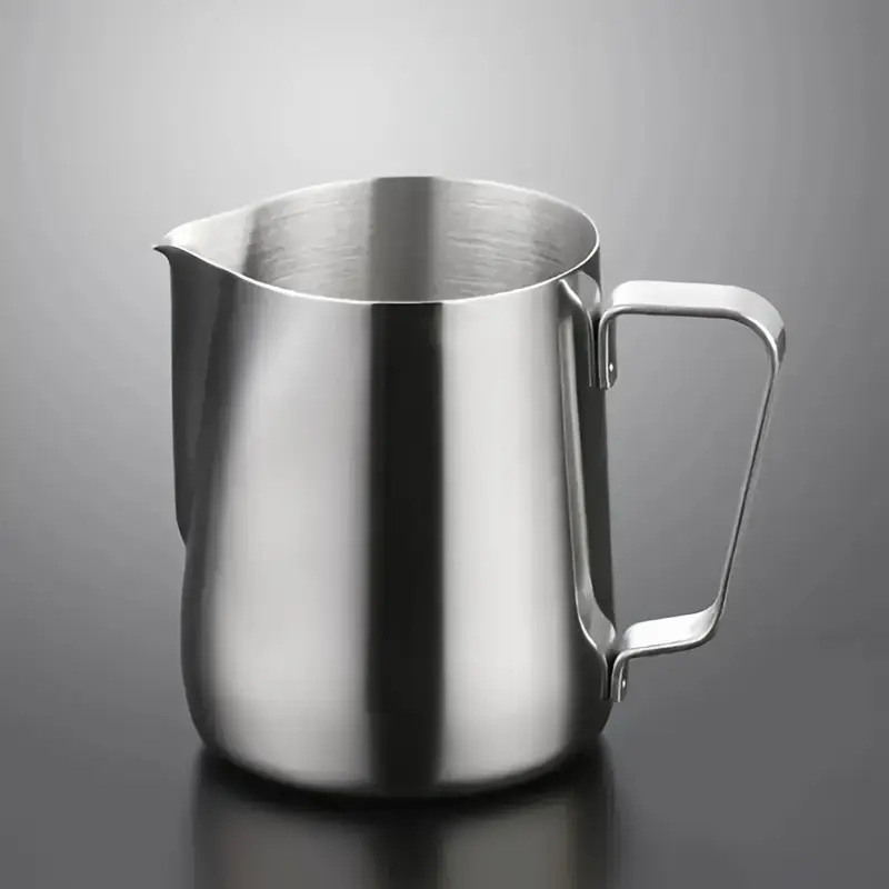 STAINLESS STEEL MILK FROTHER SET - 250ML FOR BARISTA LATTE ART, CAPPUCCINO & ESPRESSO MAKING - COFFEE CREAM BLENDER CUP, PROFESSIONAL HOME USE