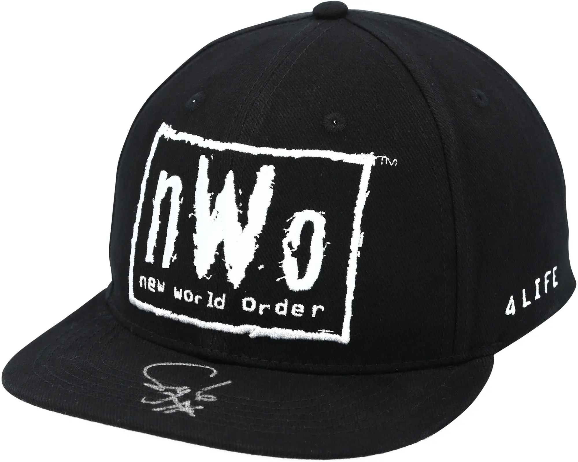 Syxx WWE Autographed Black & White NWO 4 Life Snapback Cap - Fanatics Authentic Certified
