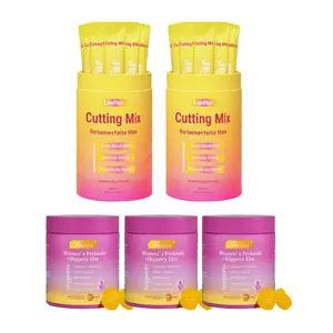 LEEFAR Signature Bundle: Women's Probiotics+Slippery Elm Pineapple Gummies*3 Bottles & Cutting Drink Mix*2 Jars & Women's Probiotics