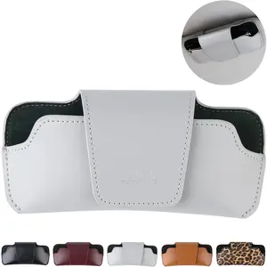 Sunglass Holder for  Visor,  Sunglasses Holder Leather, Eyeglasses Holder Glasses Storage Case Visor Accessories