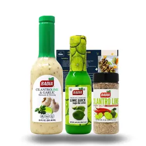 BADIA Cilantro Lime Herb Seasoning Variety Pack (3-Pack) - Includes QBIN Recipe Card, Ideal for Seafood, Marinade, Lime Juice, Pepper Salt, Boosts Flavor
