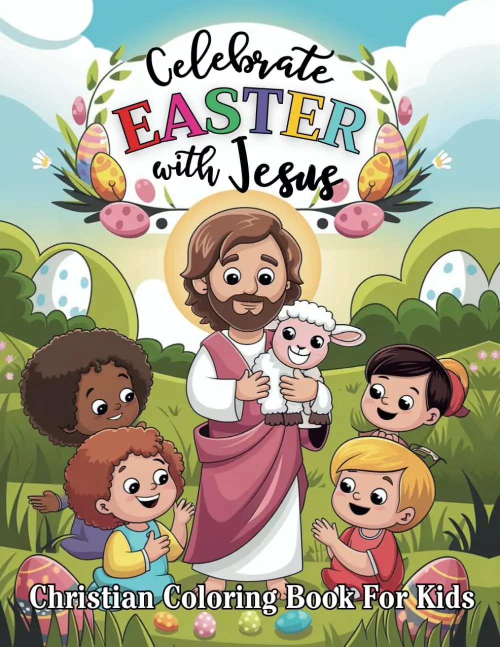 Celebrate Easter with Jesus Christian Coloring Book For Kids: Faith Filled Easter Fun with 45 Pages of Inspirational Art and Creative Activities for Children, Paperback