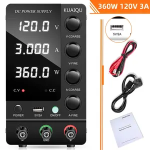 Kuaiqu Sps-C1203 Adjustable Dc Power Supply, Variable 60v5a, High Precision LED Display, Desktop Lab Power Supply with USB Port