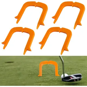 Align Putting Gates Practice Set for Providing Alignment & Accuracy Assistance, Golf Putting Practice Aid, Alignment Tool, Golf Putting Mat Trainer for Use  The Green, 60mm W Orange