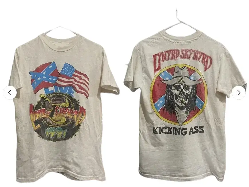 Vintage 1991 Lynyrd Skynyrd Tour Kicking Skull T-shirt, size S-5XL