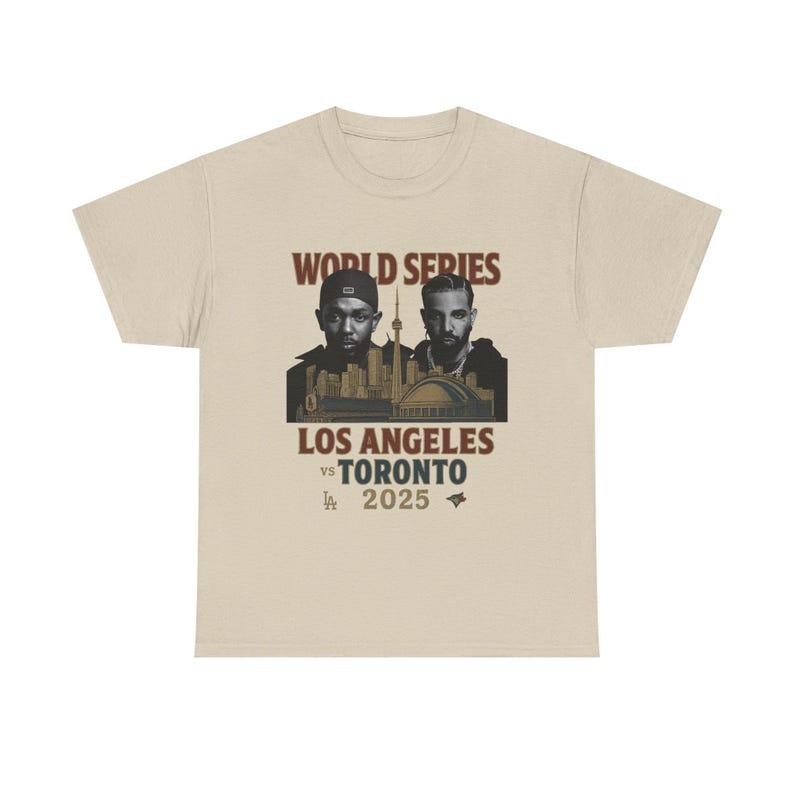 World Series 2025 T-Shirt - Los Angeles vs Toronto Graphic Tee - Drake vs Kendrick - Retro Baseball Streetwear