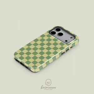 Checkerboard Pattern， Printed Phone Case， Heavy Duty 2in1 Shockproof Phone Protection Cover， Phone Accessories for iPhone X 11 12 13 14 15 16 17Pro Max， Perfect for Valentine's Day， Couples， Friends Gift