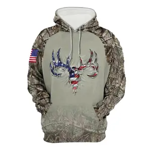 [Design Hoodie] Men's Patriotic Camo Hoodie |   & Deer Skull Design, Loose Fit, Drawstring Hood, Pockets, Casual Outdoor Style, Everyday Apparel, Durable Casualwear Cozy Fluffy Animal Socks for Women Knit with Patterns Print Sexy Micro Bikini Set