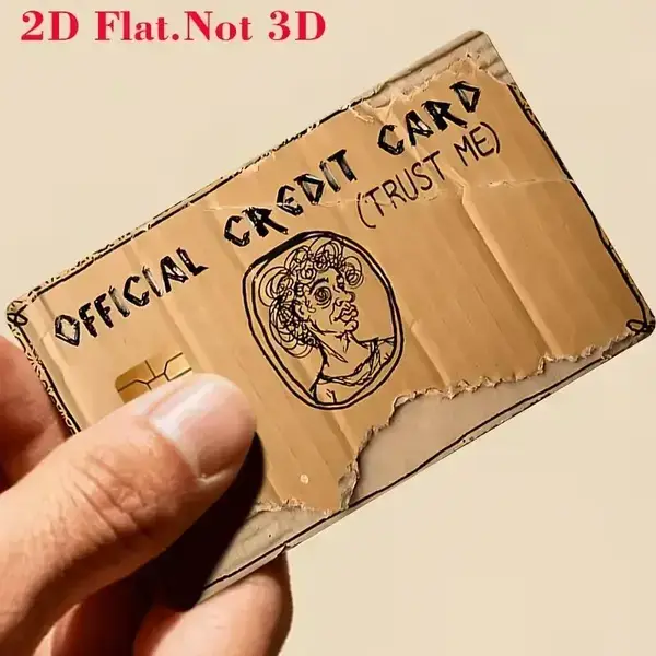 Funny Cardboard Credit Card Skin,  Debit Card Sticker Cover