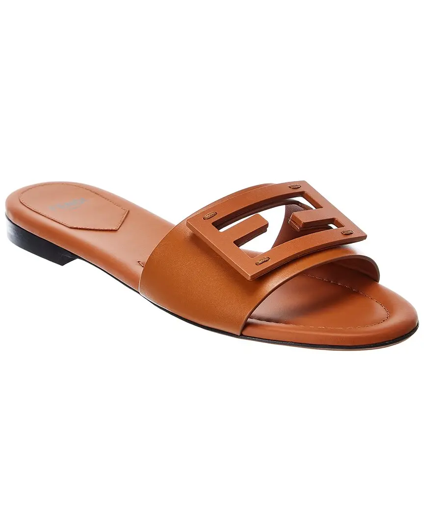 FENDI FF Baguette Leather Sandal